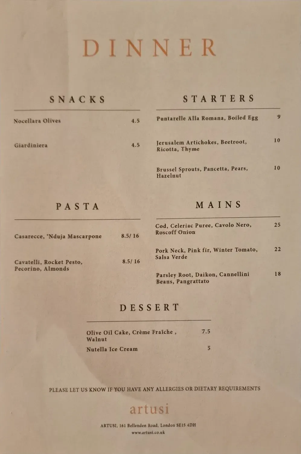 Menu 1