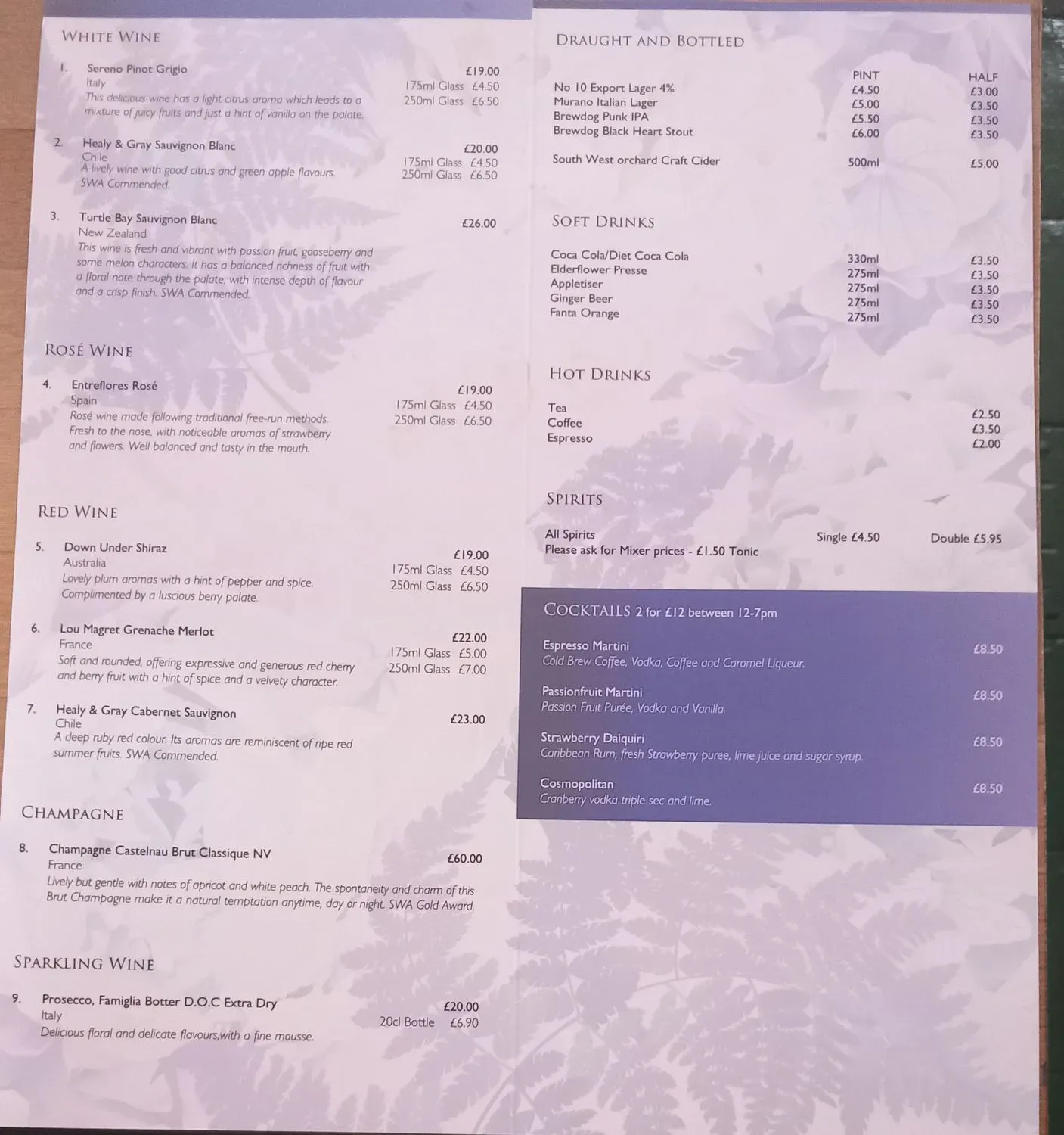 Menu 1