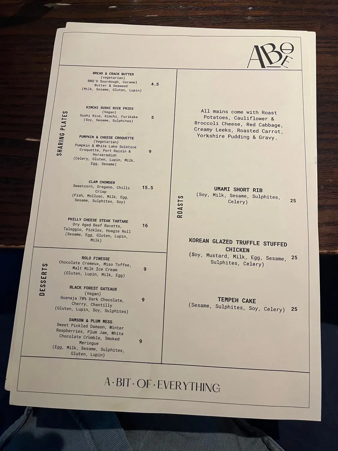 Menu 1