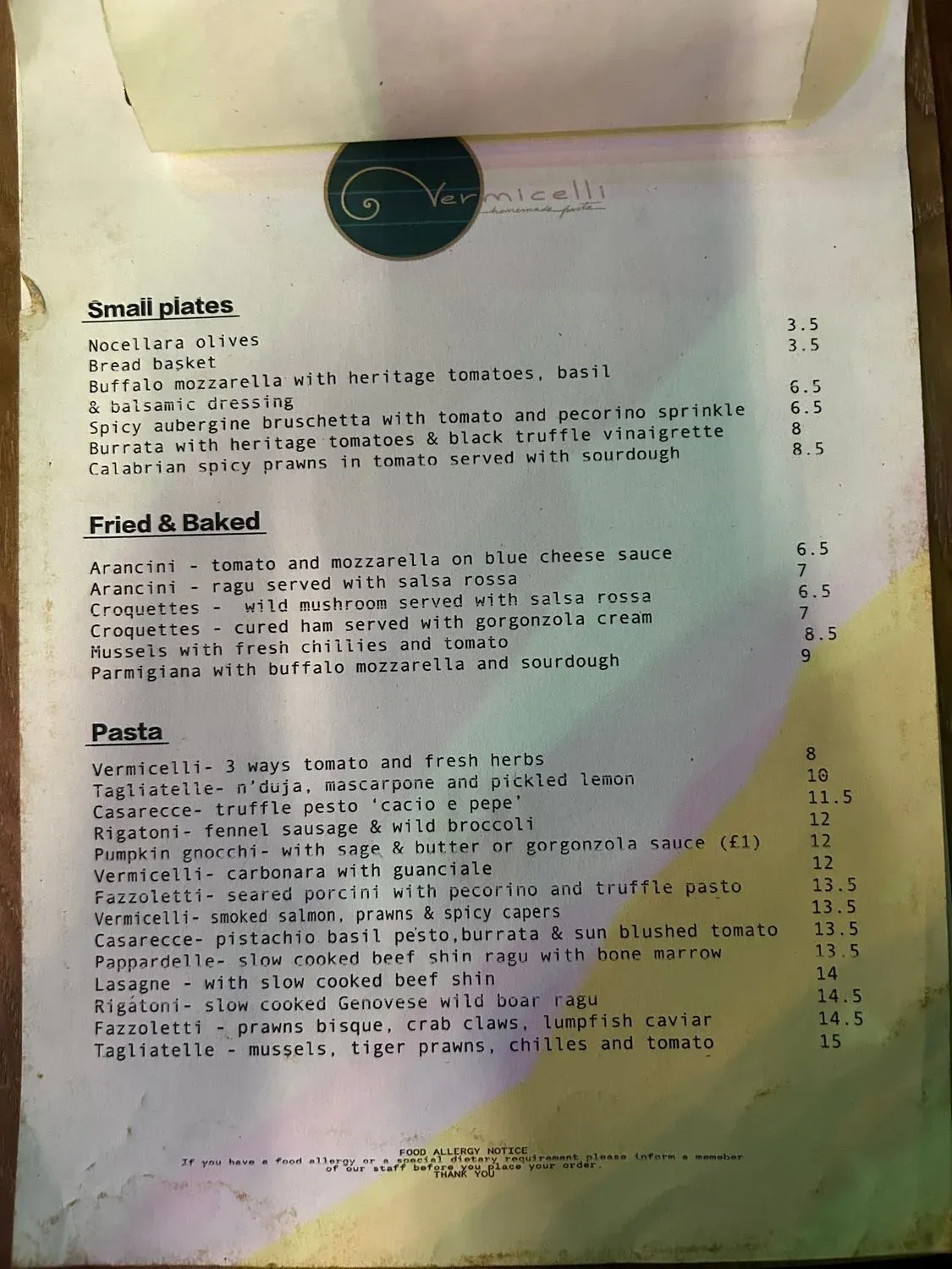 Menu 1