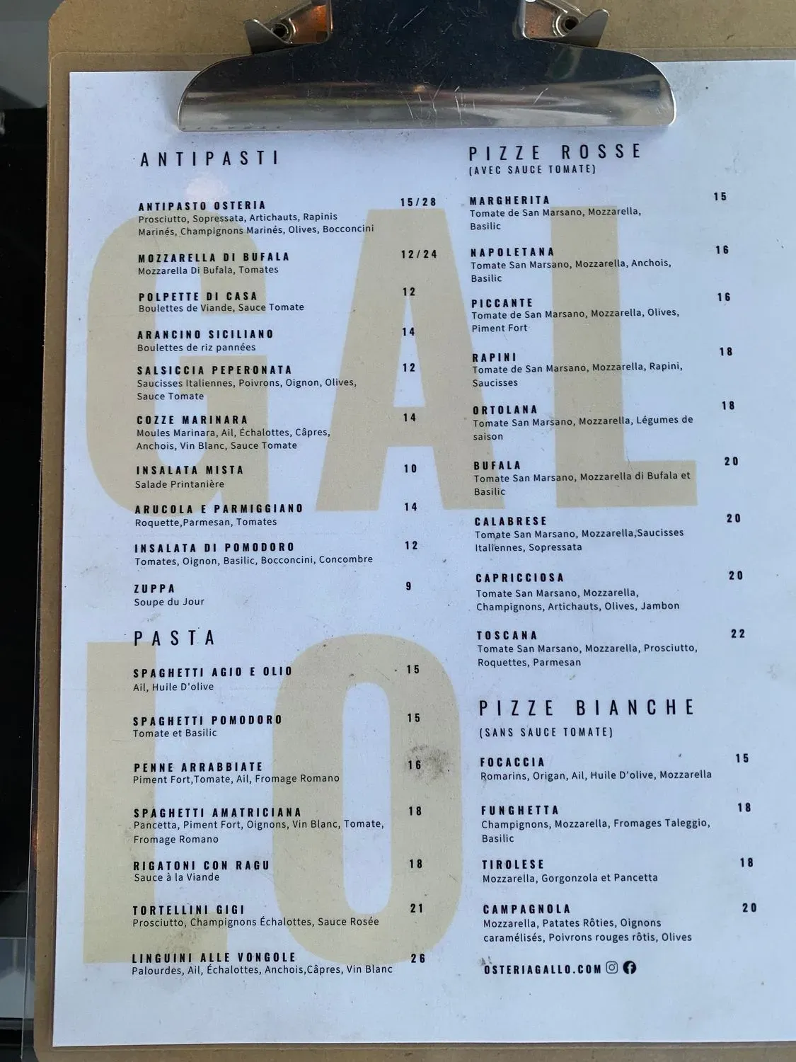 Menu 1