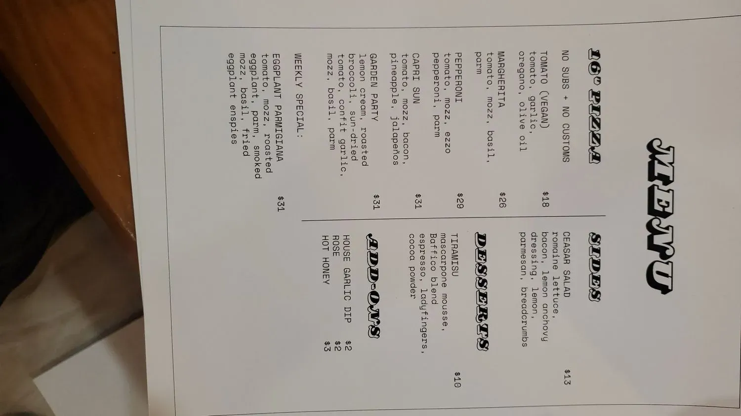 Menu 1