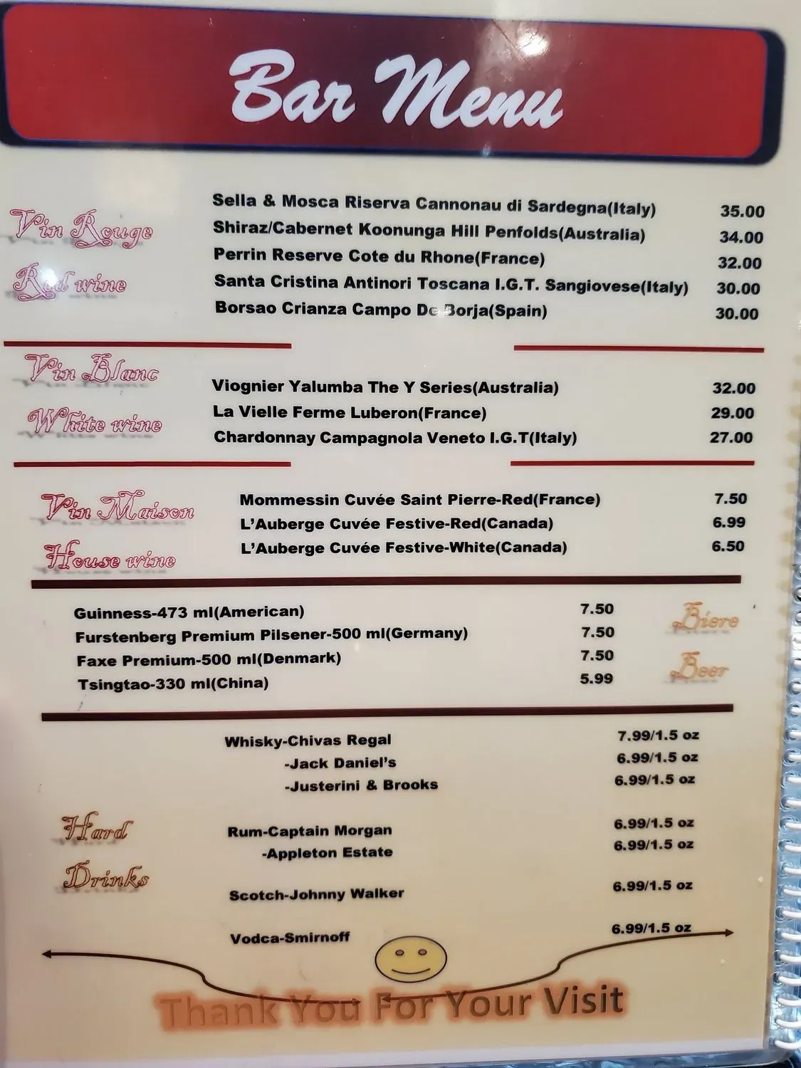 Menu 1