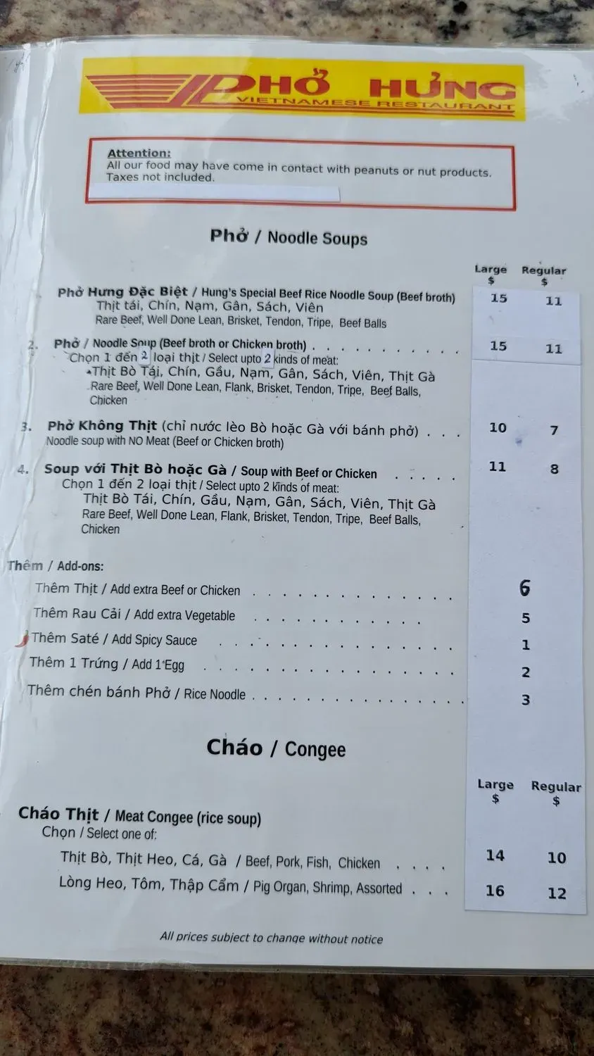 Menu 1