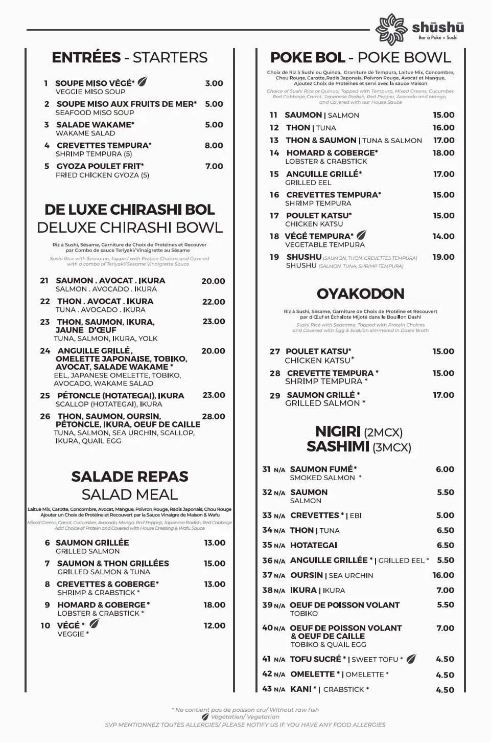 Menu 1