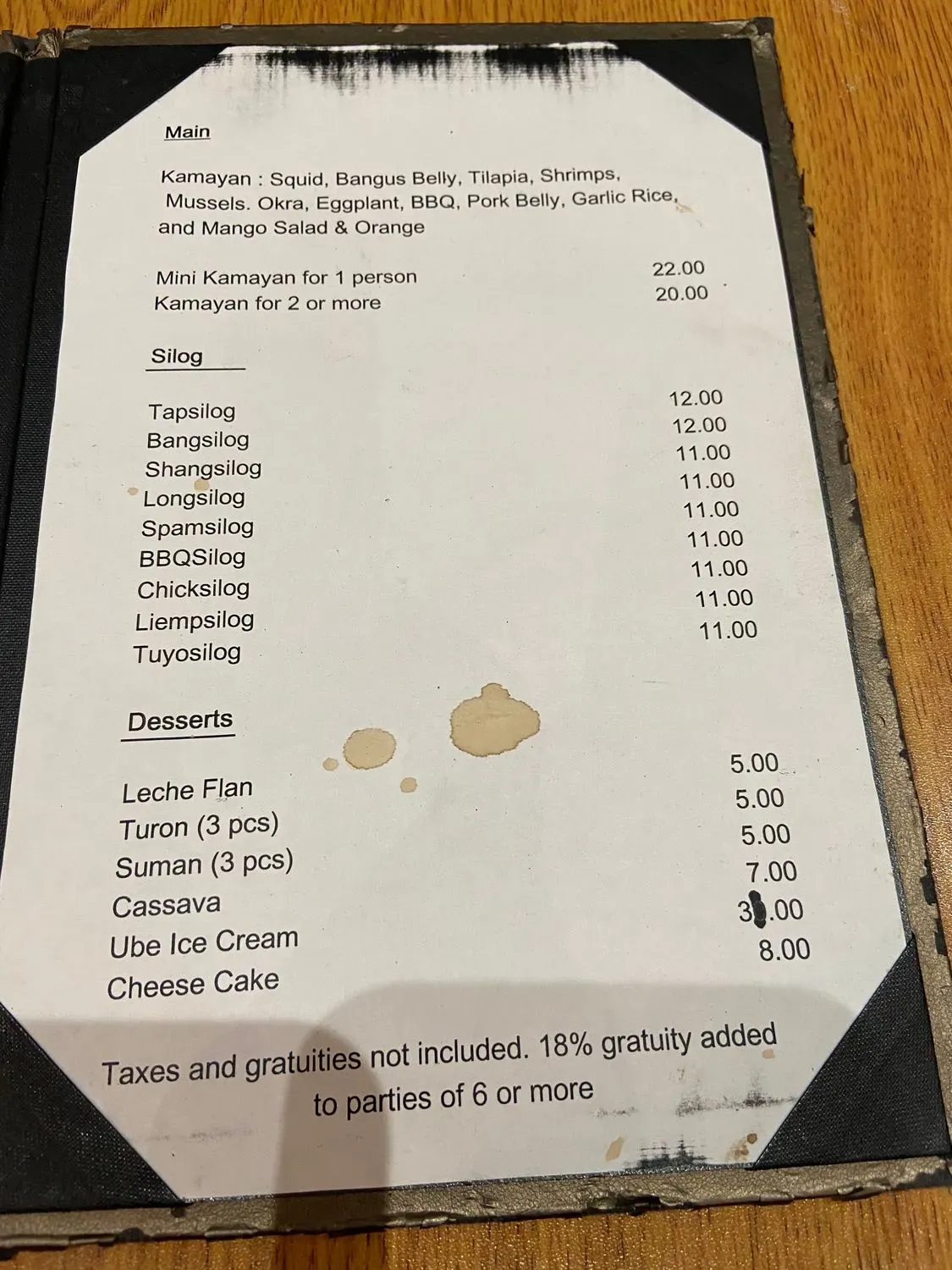 Menu 1