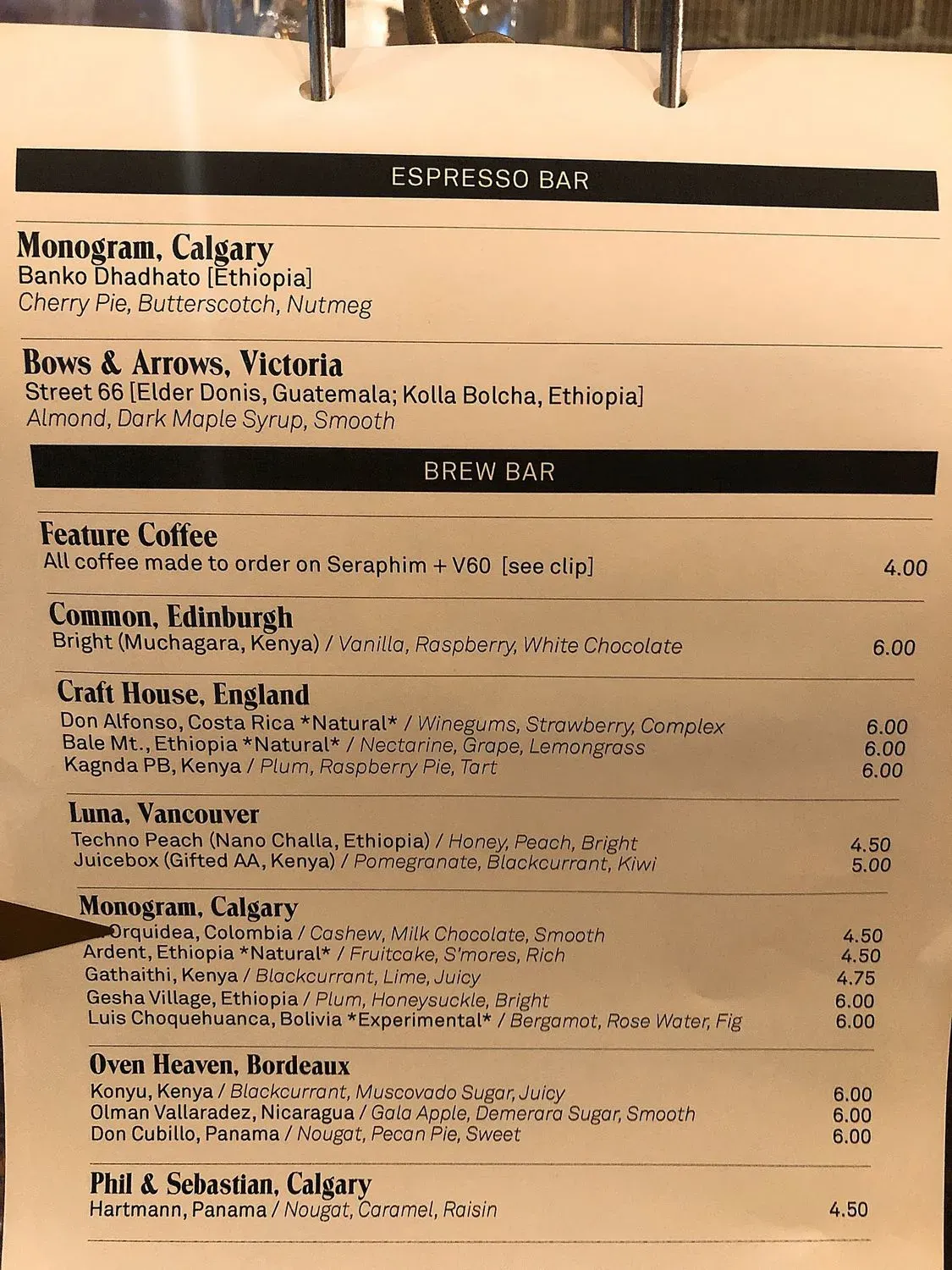 Menu 1