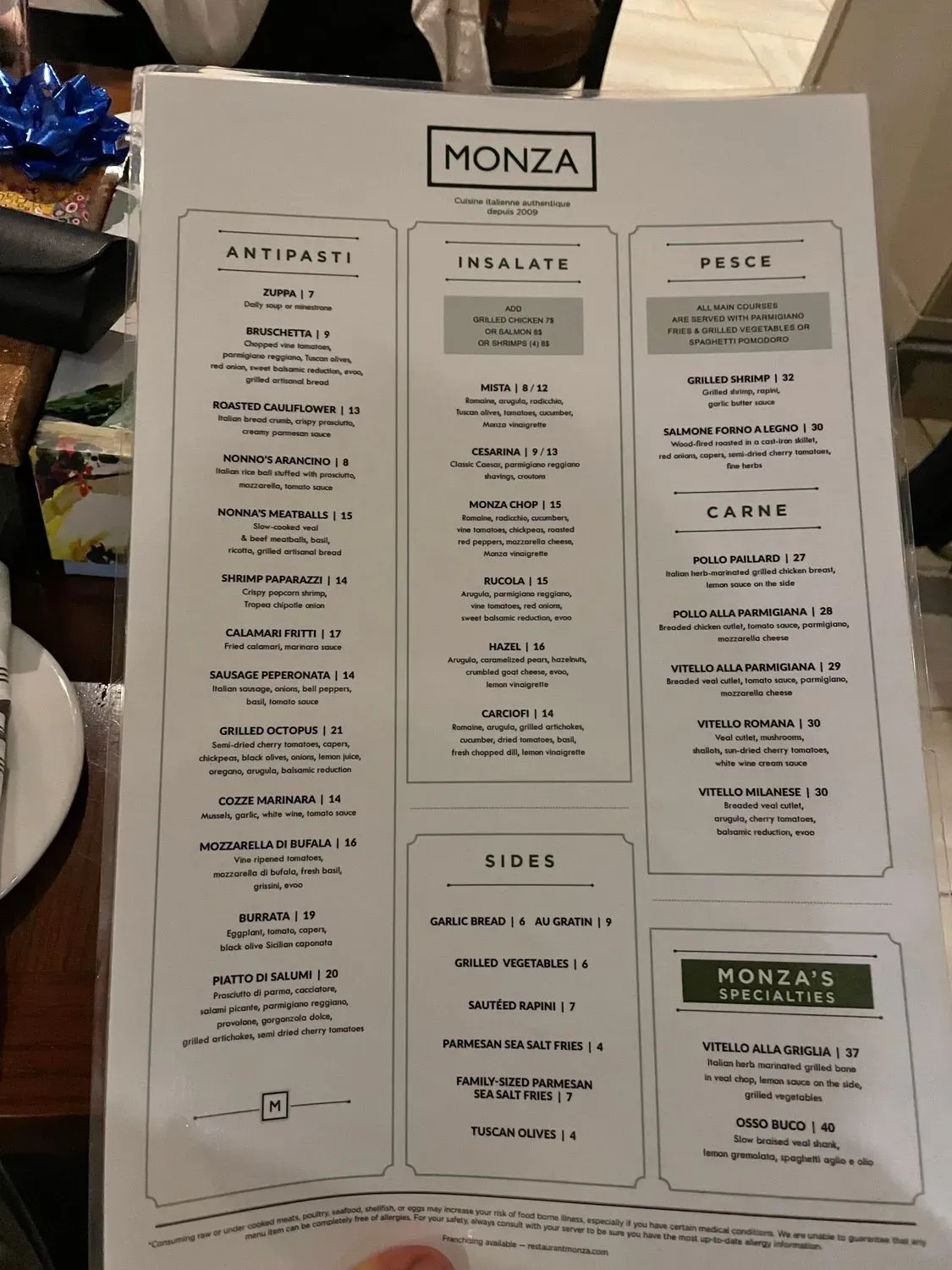 Menu 1