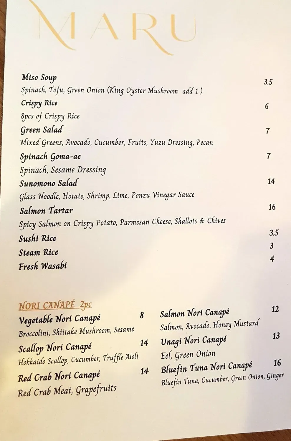 Menu 2