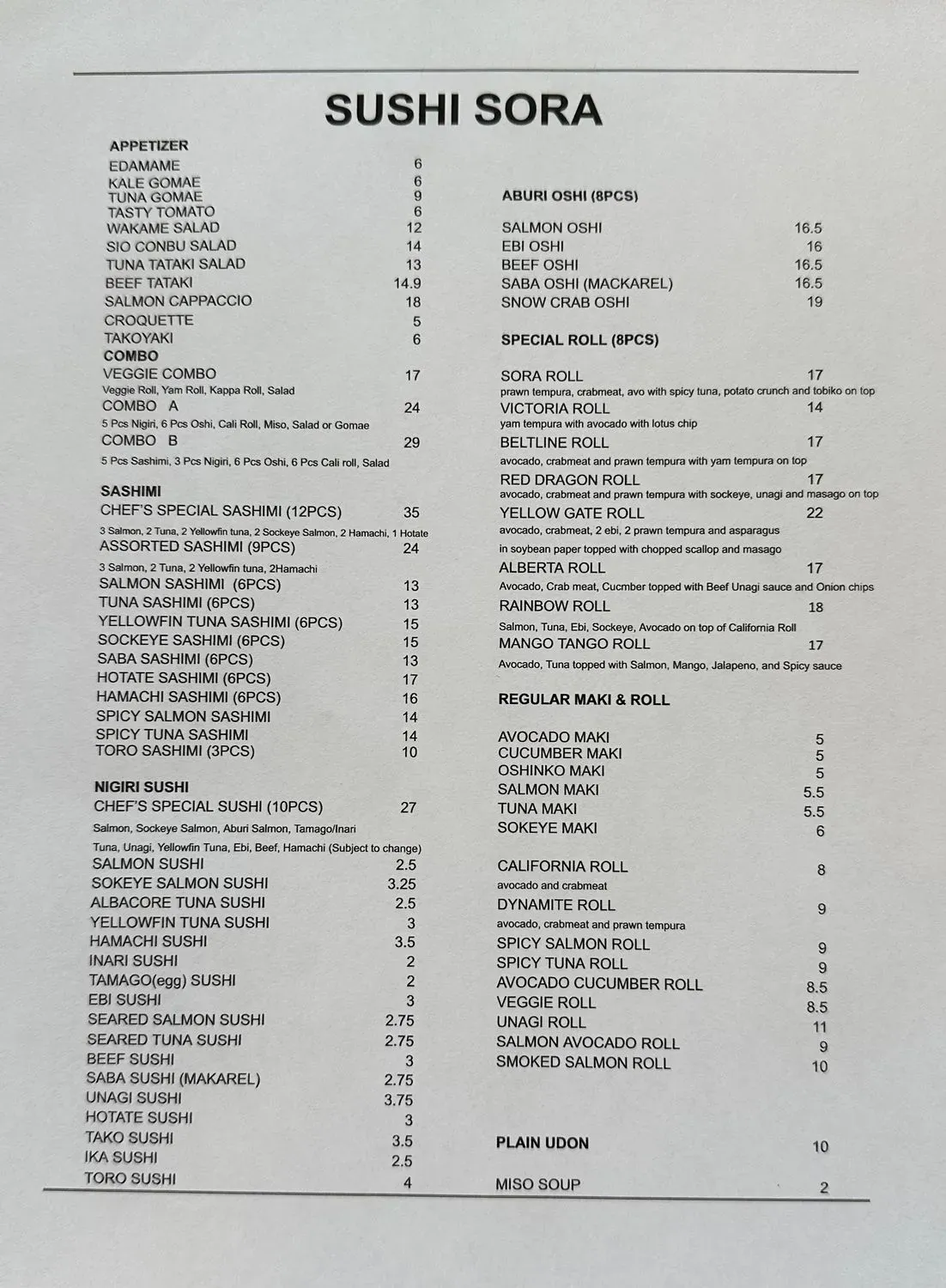 Menu 1