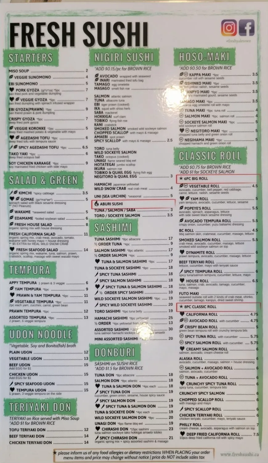 Menu 1