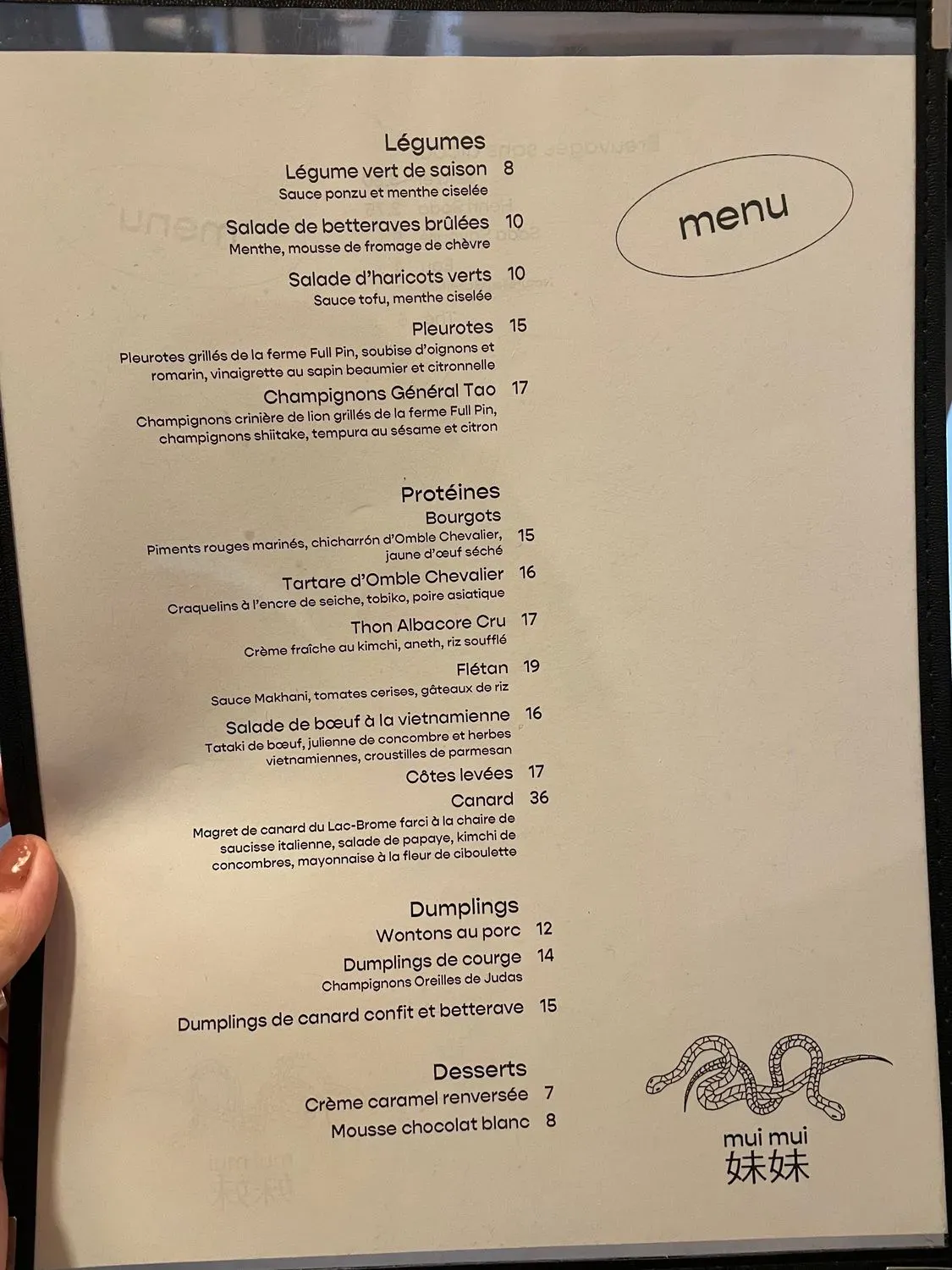 Menu 1