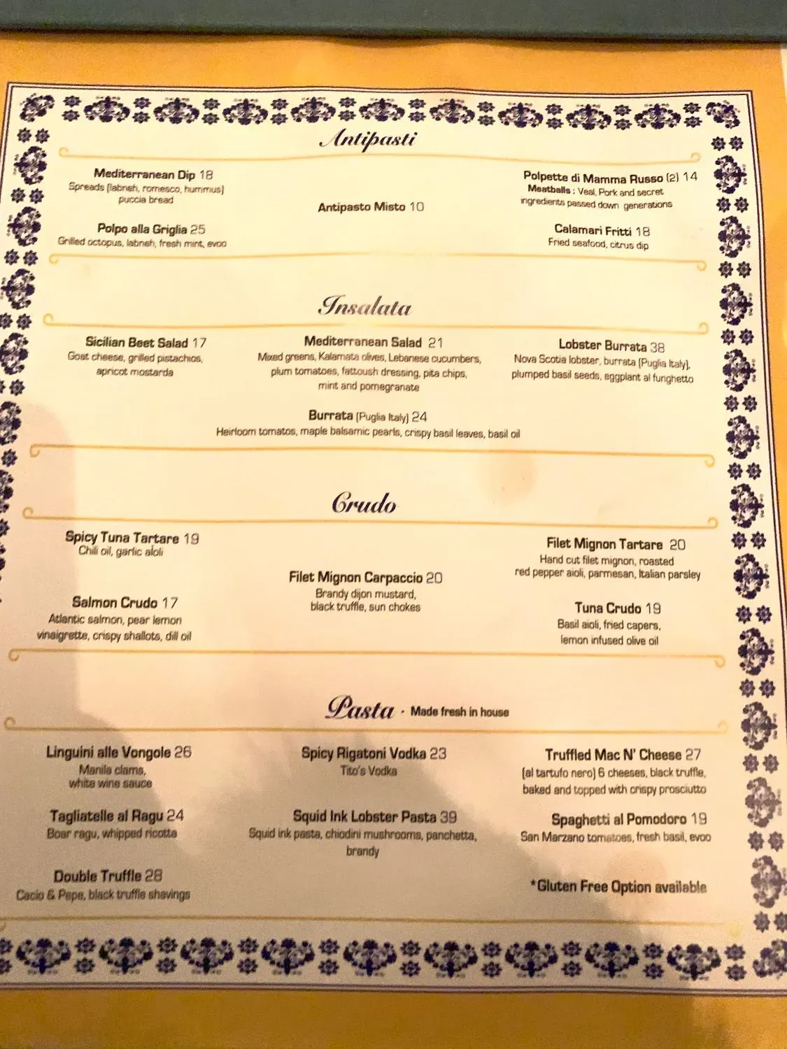 Menu 1