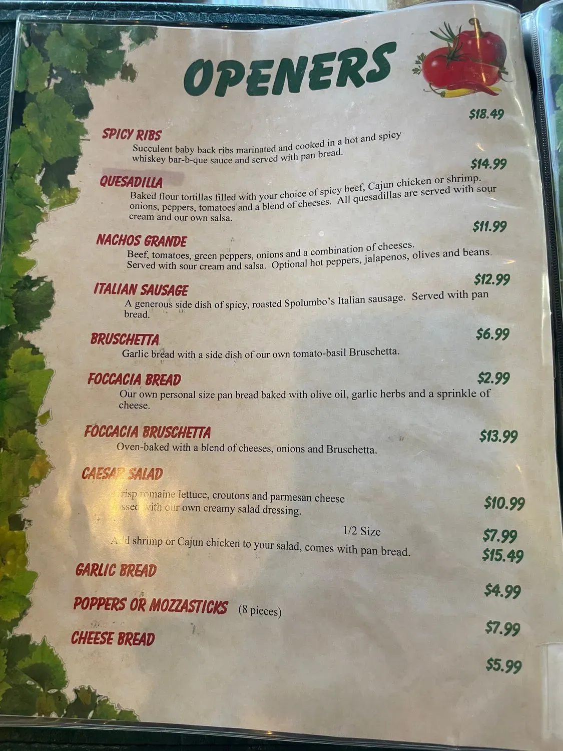 Menu 1