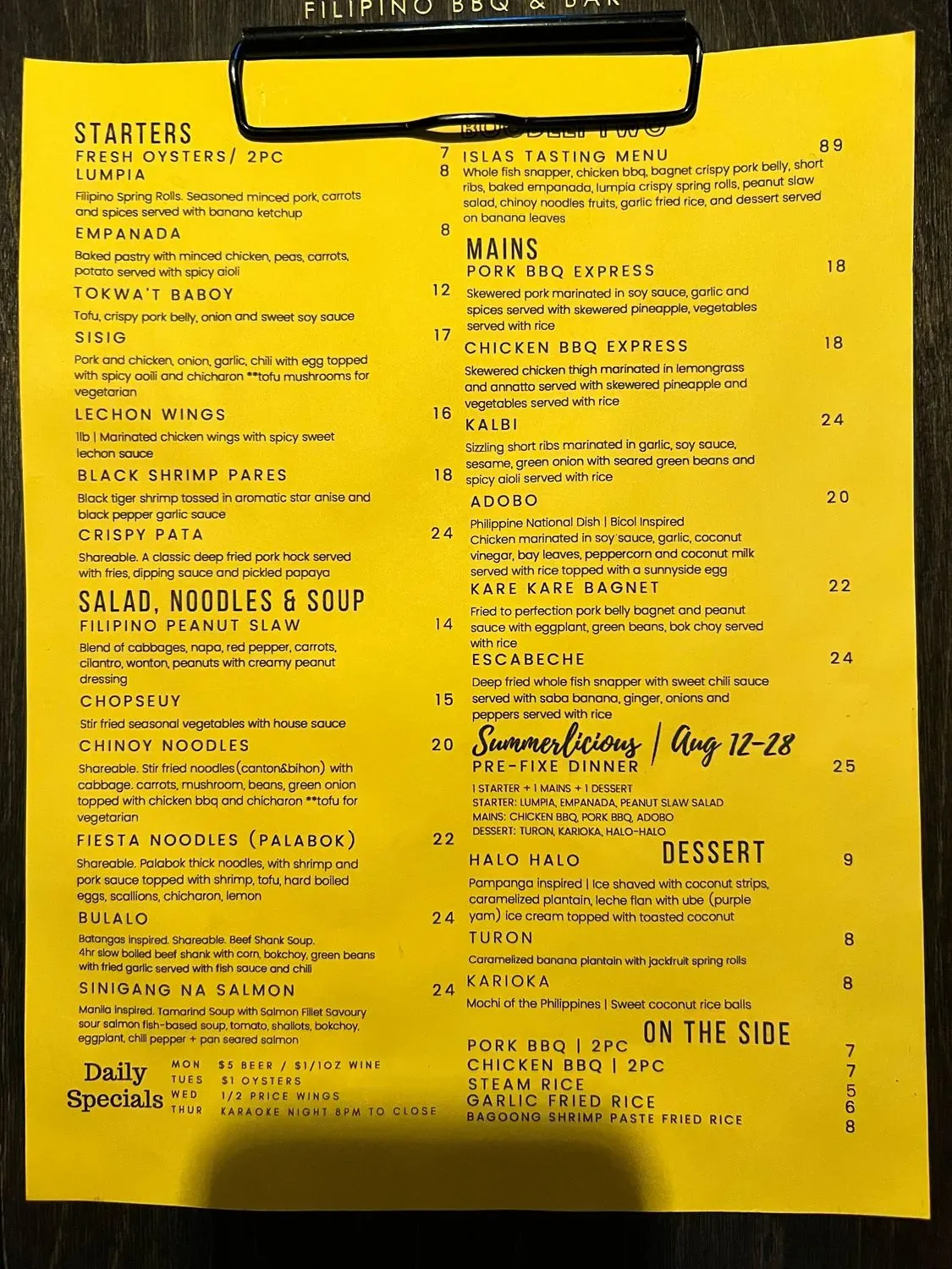 Menu 3