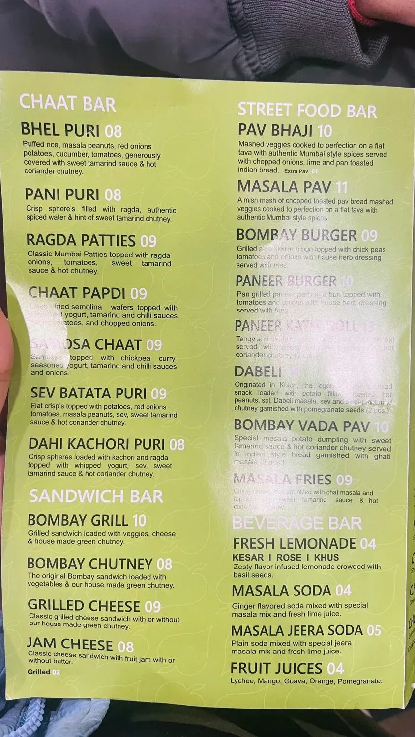 Menu 1