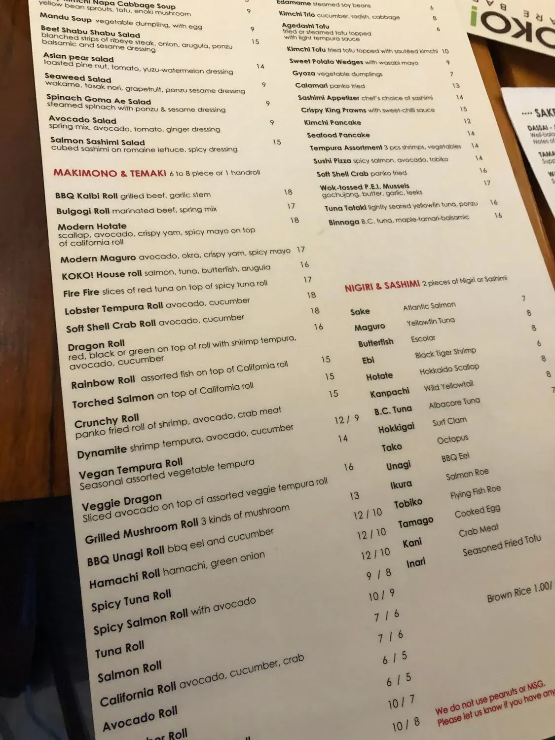 Menu 4