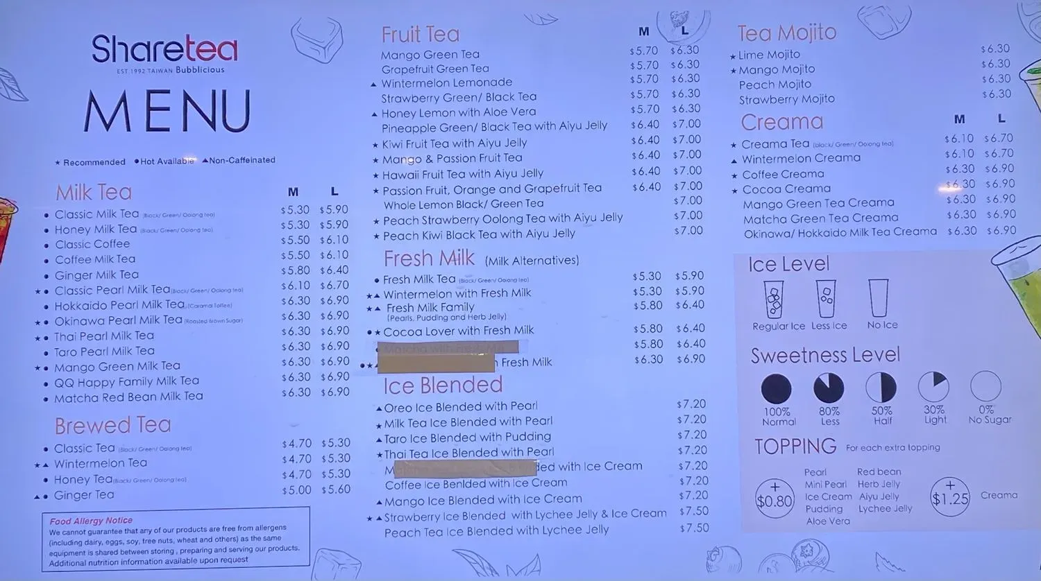 Menu 1