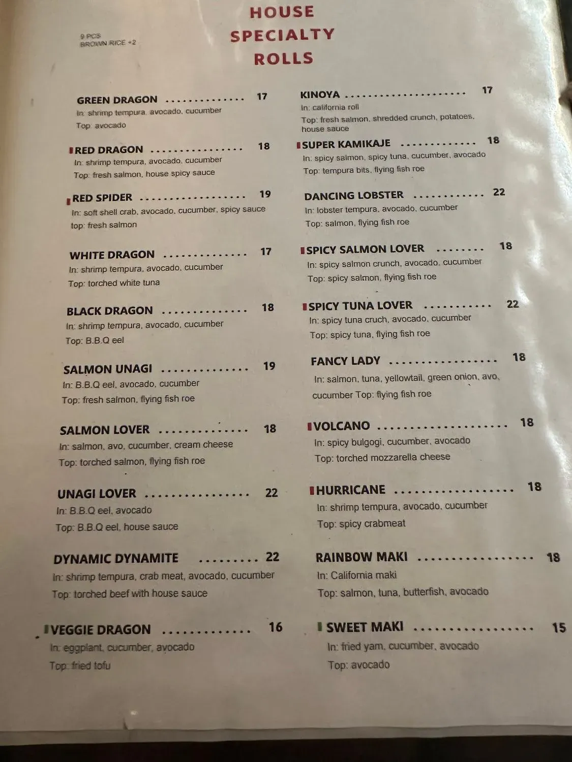 Menu 1