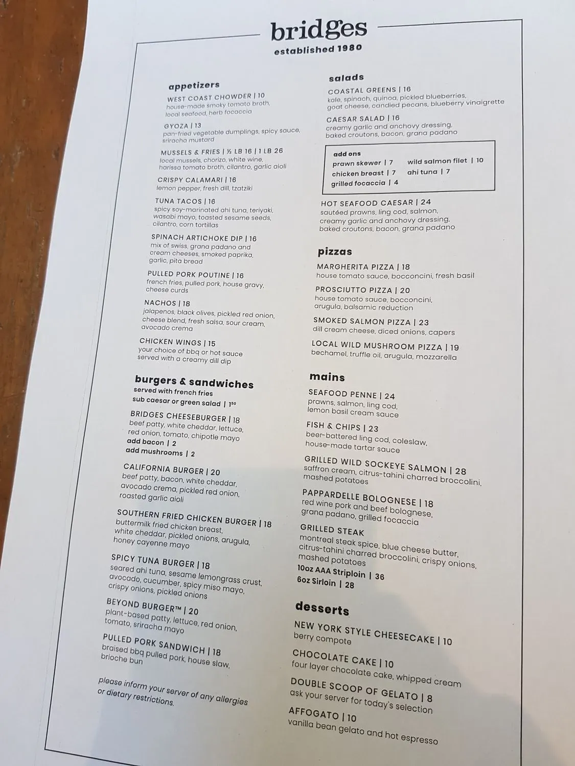 Menu 1