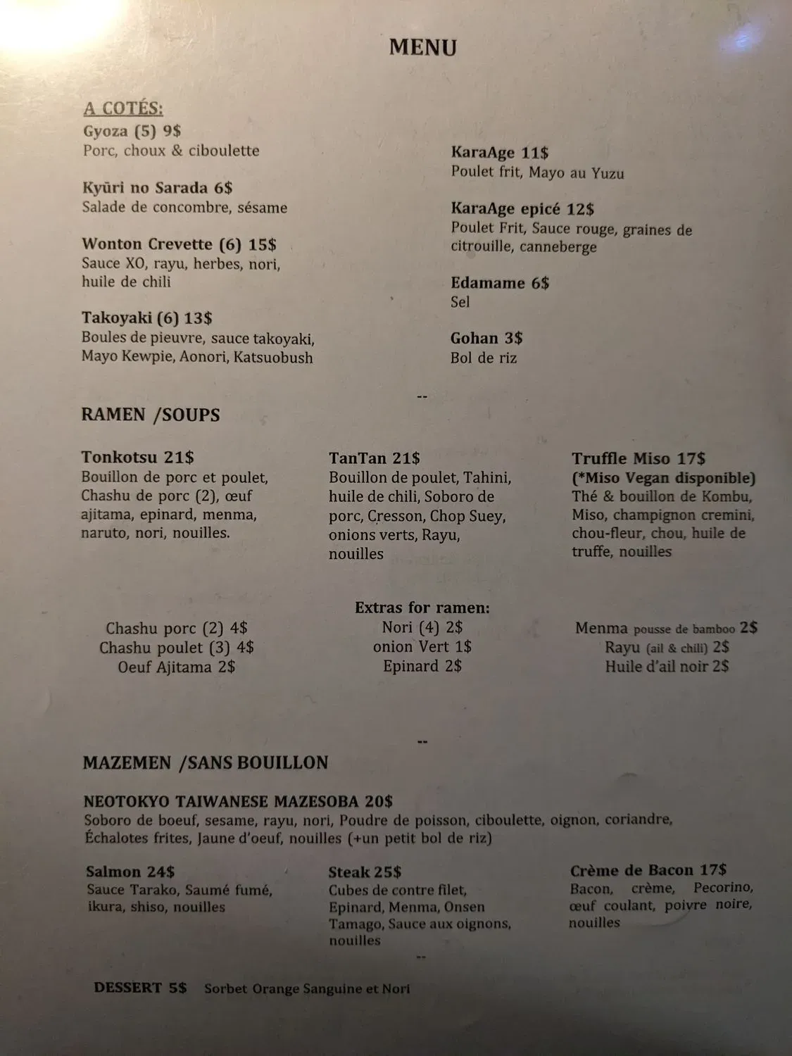 Menu 3