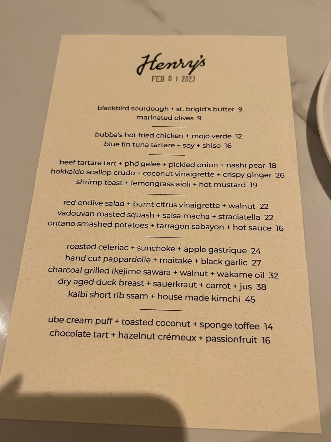 Menu 2