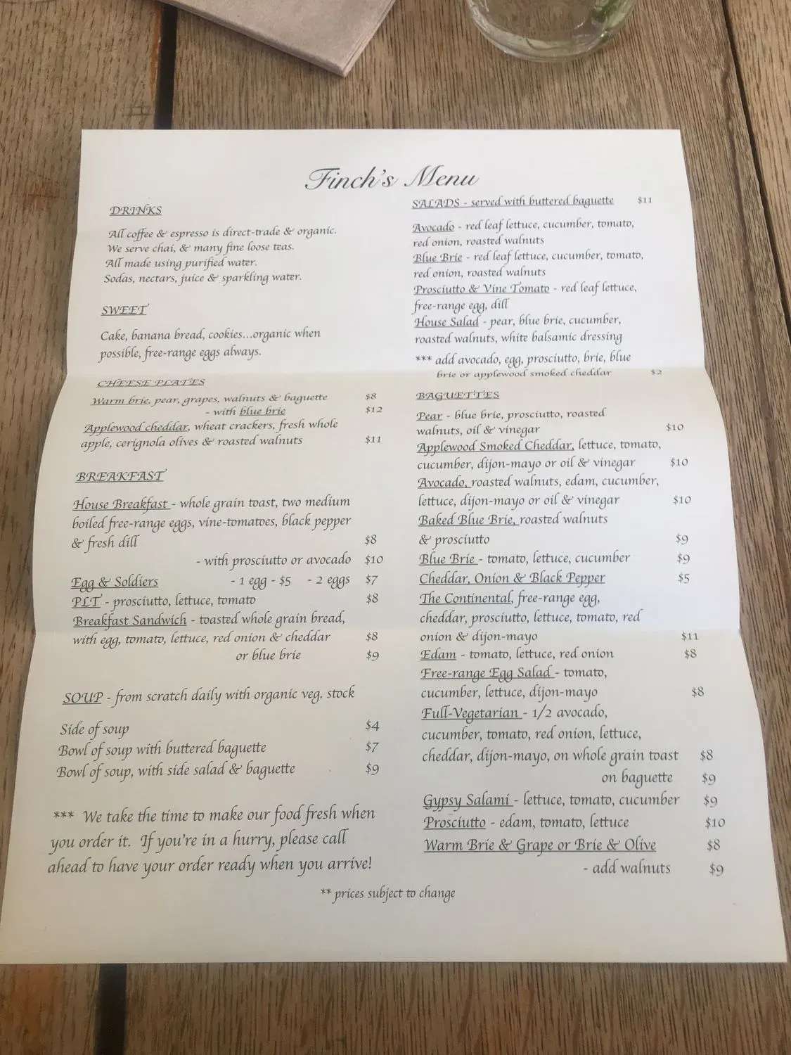 Menu 1