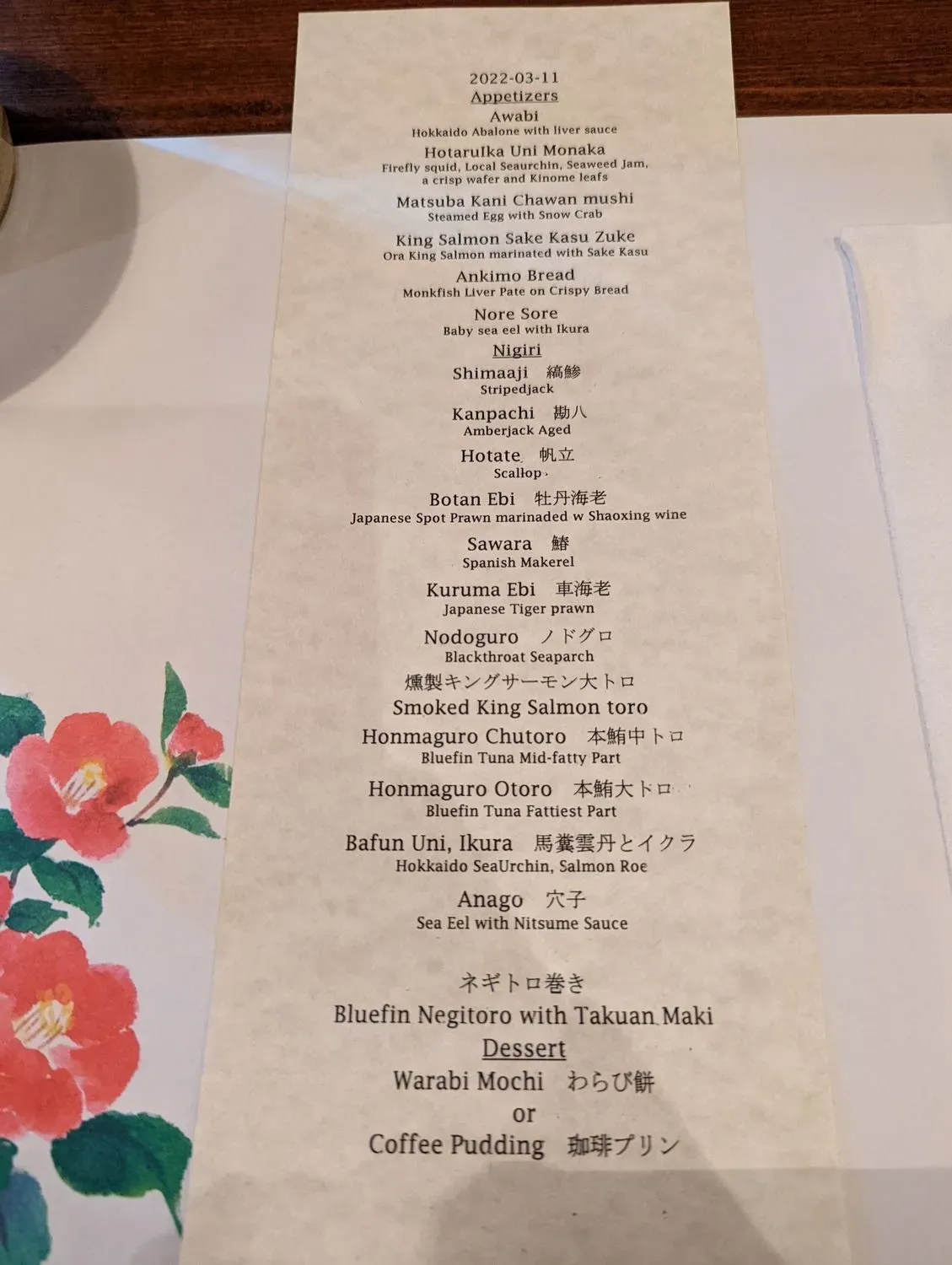 Menu 1