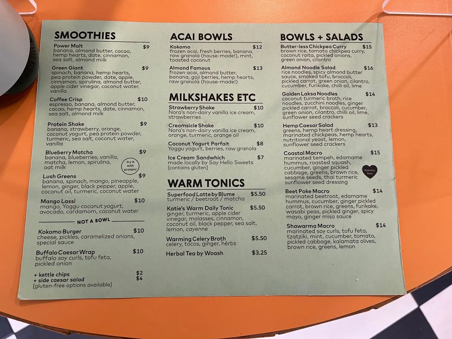 Menu 1