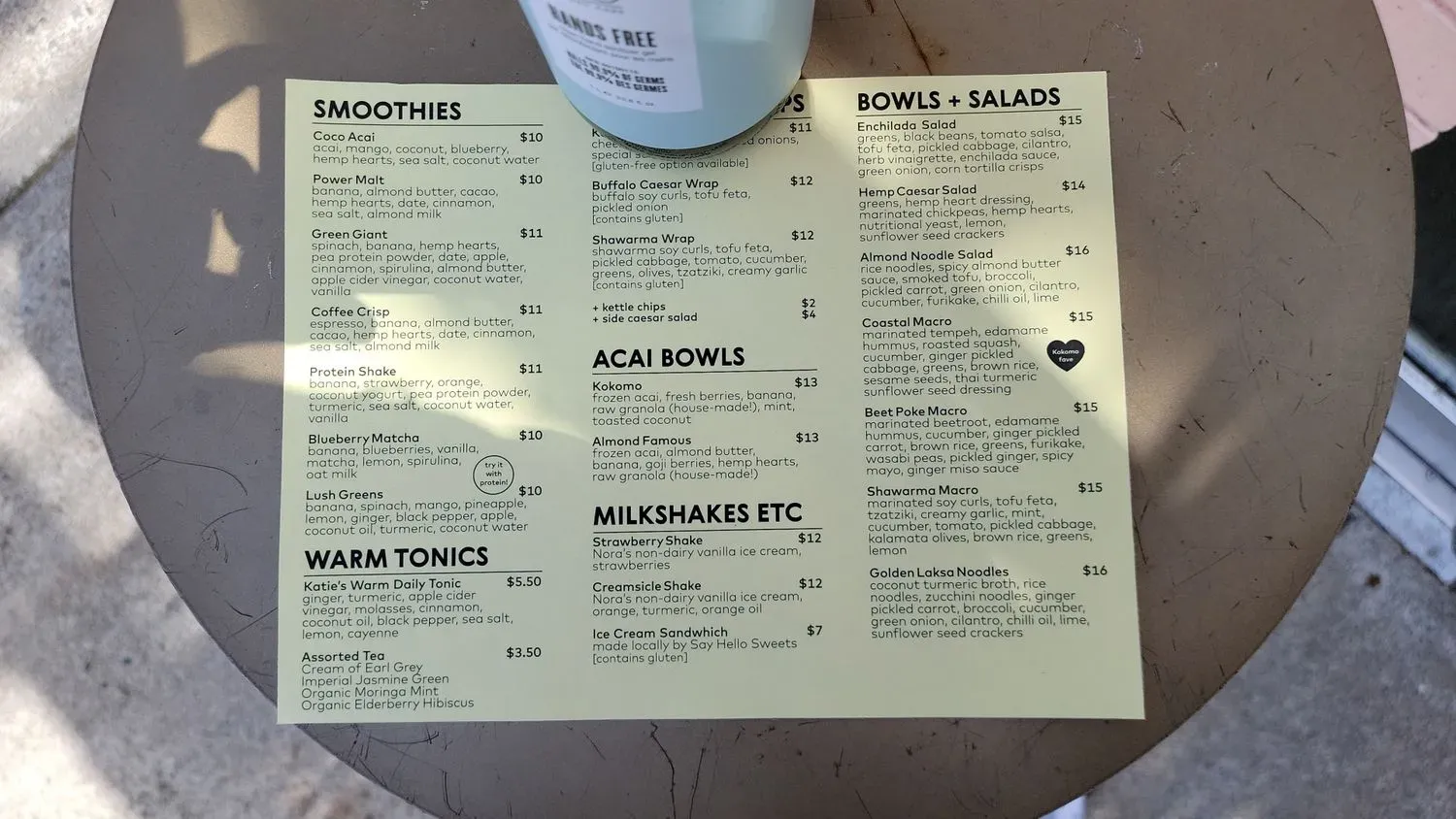 Menu 2