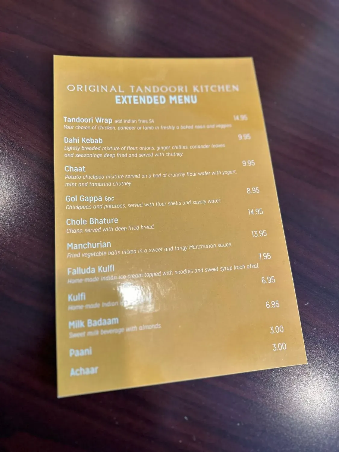 Menu 1