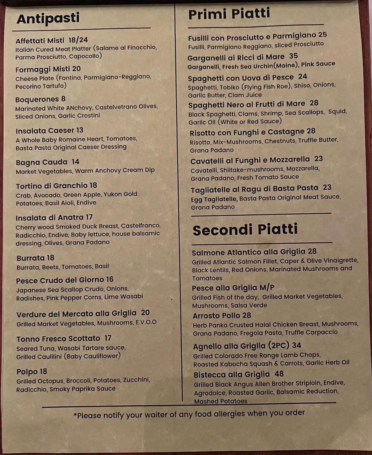 Menu 1