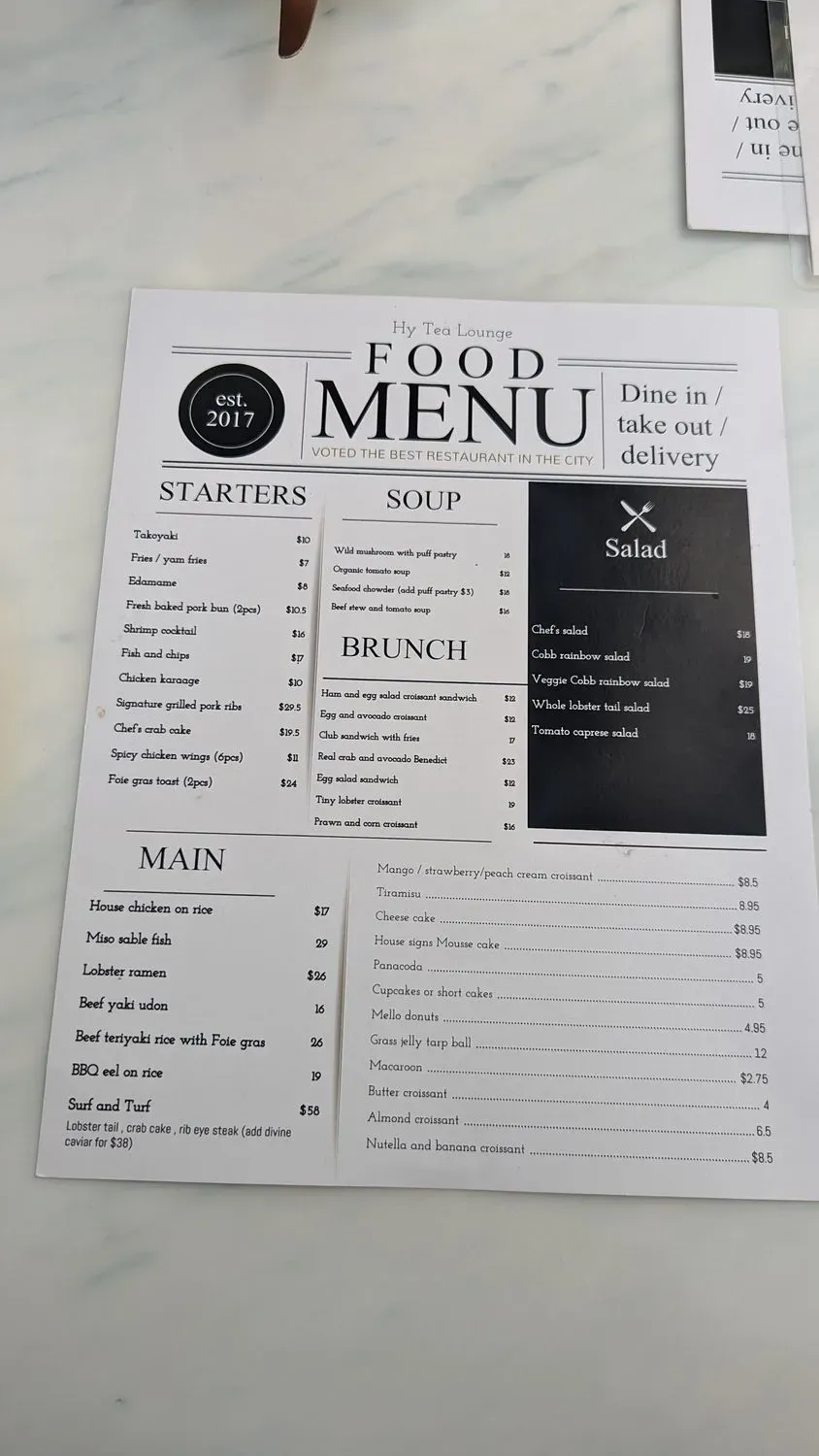 Menu 1