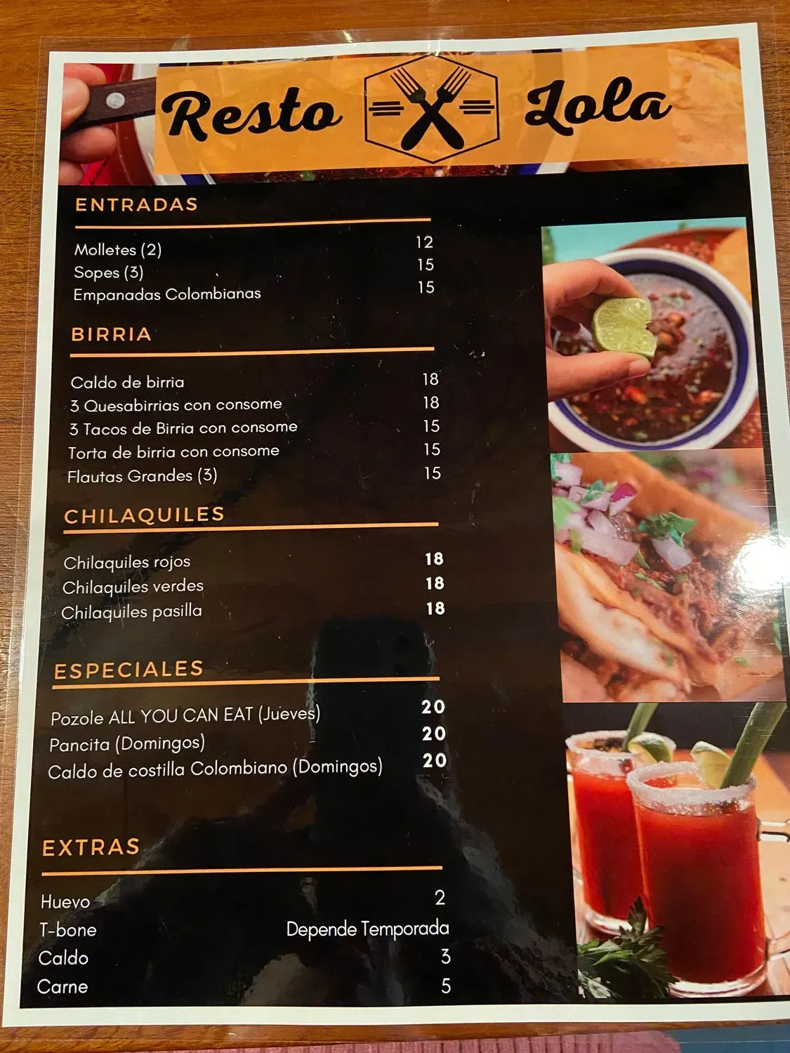 Menu 1