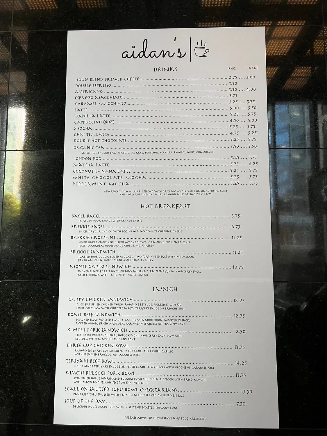 Menu 1