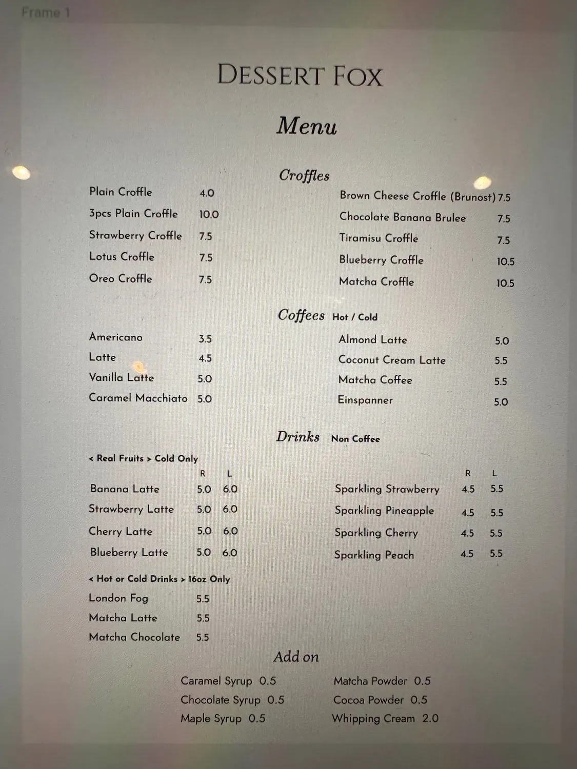 Menu 1