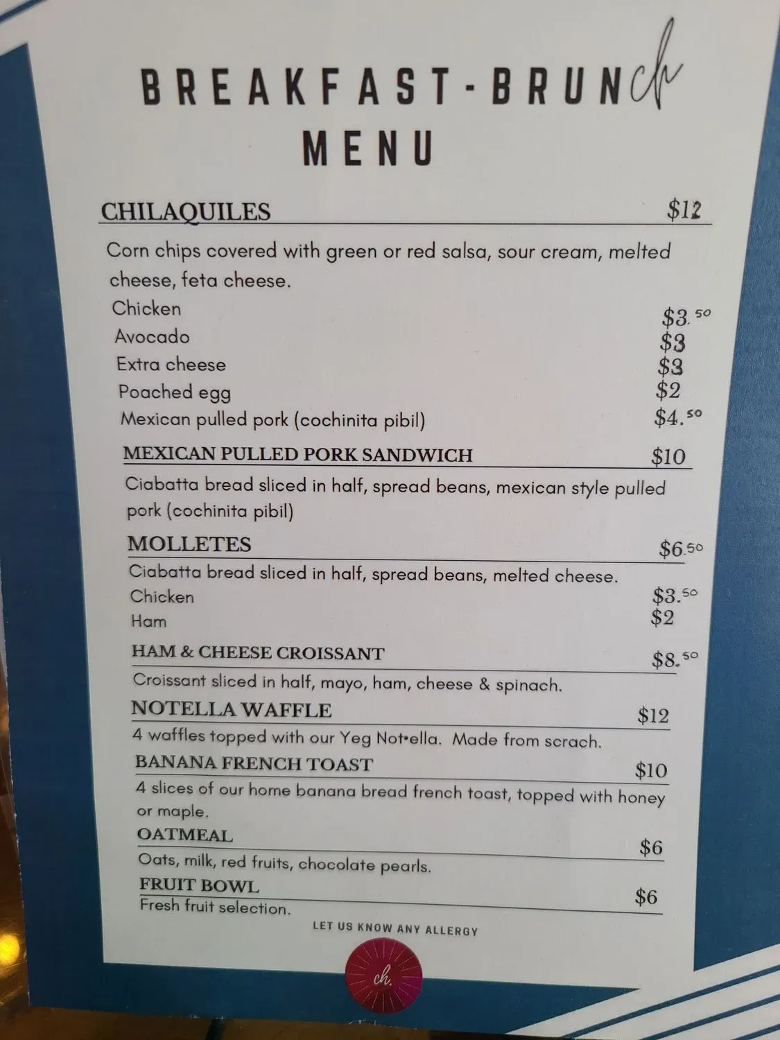 Menu 1