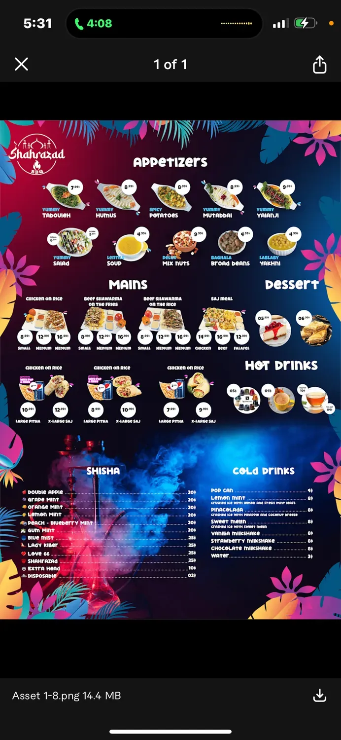 Menu 1