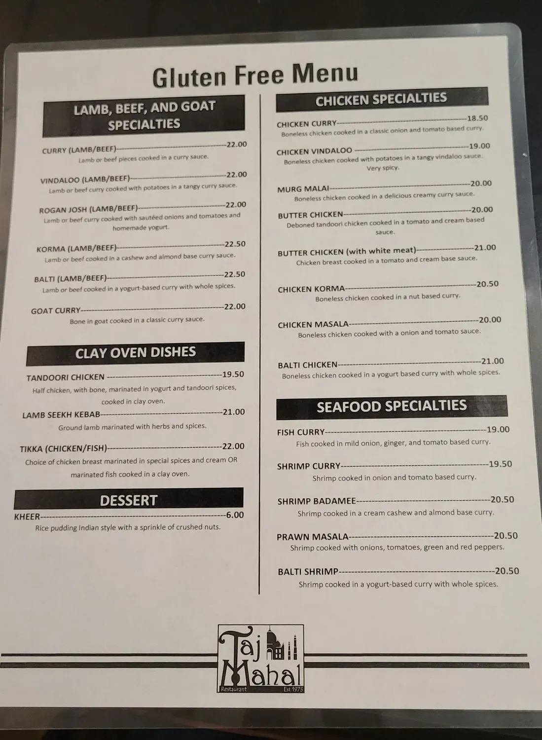 Menu 1