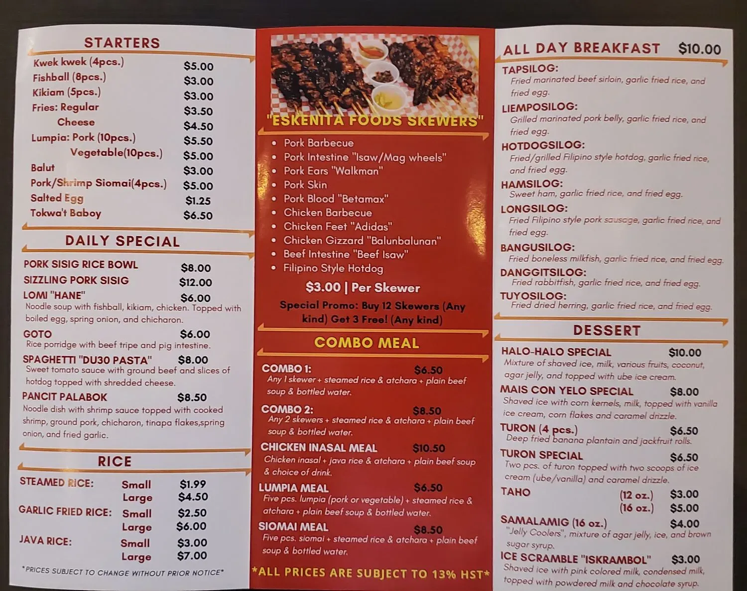 Menu 2