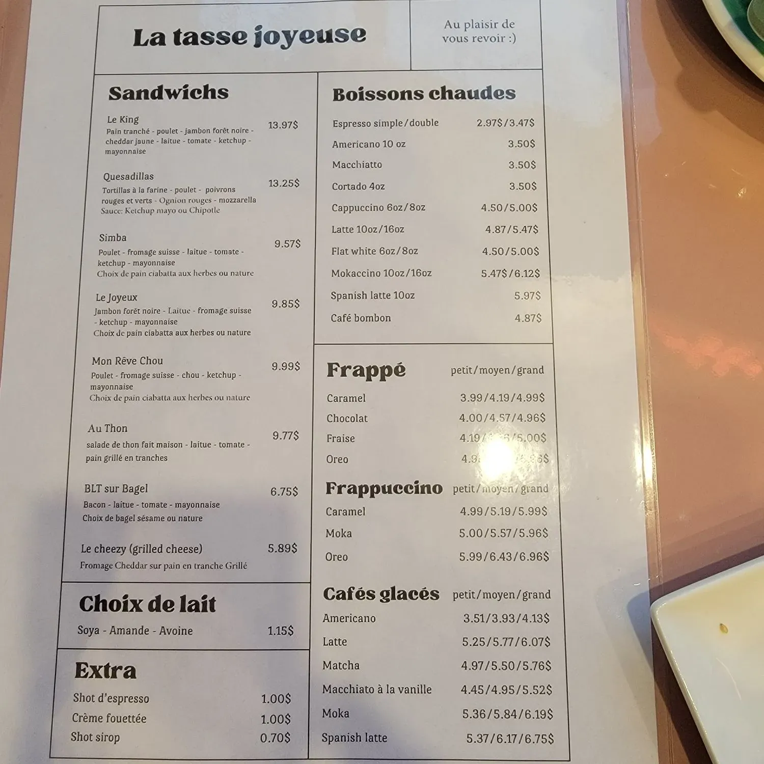 Menu 1