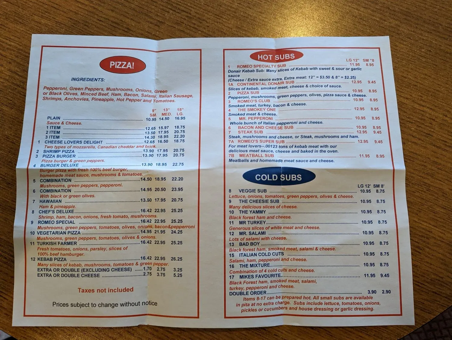 Menu 2