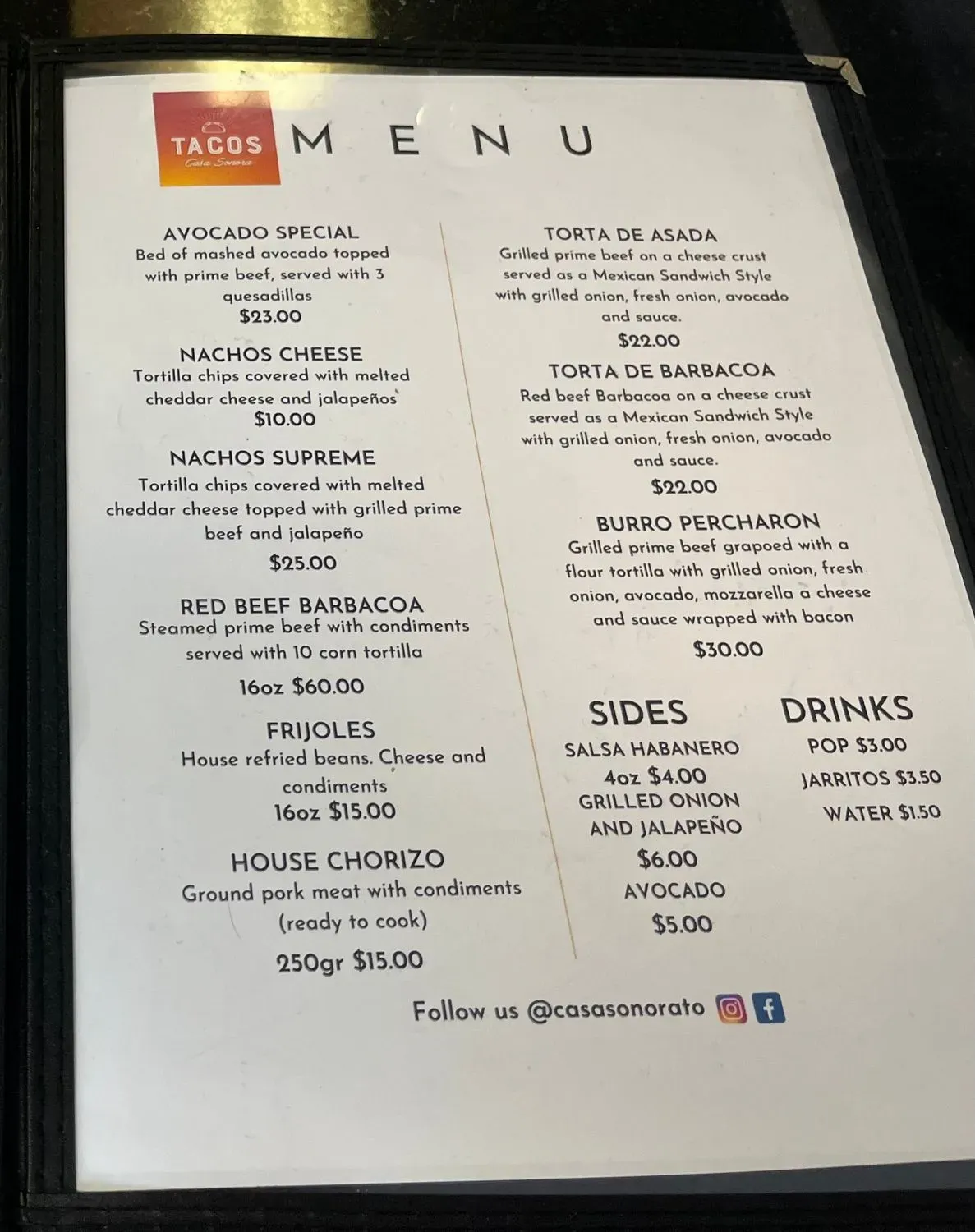 Menu 1