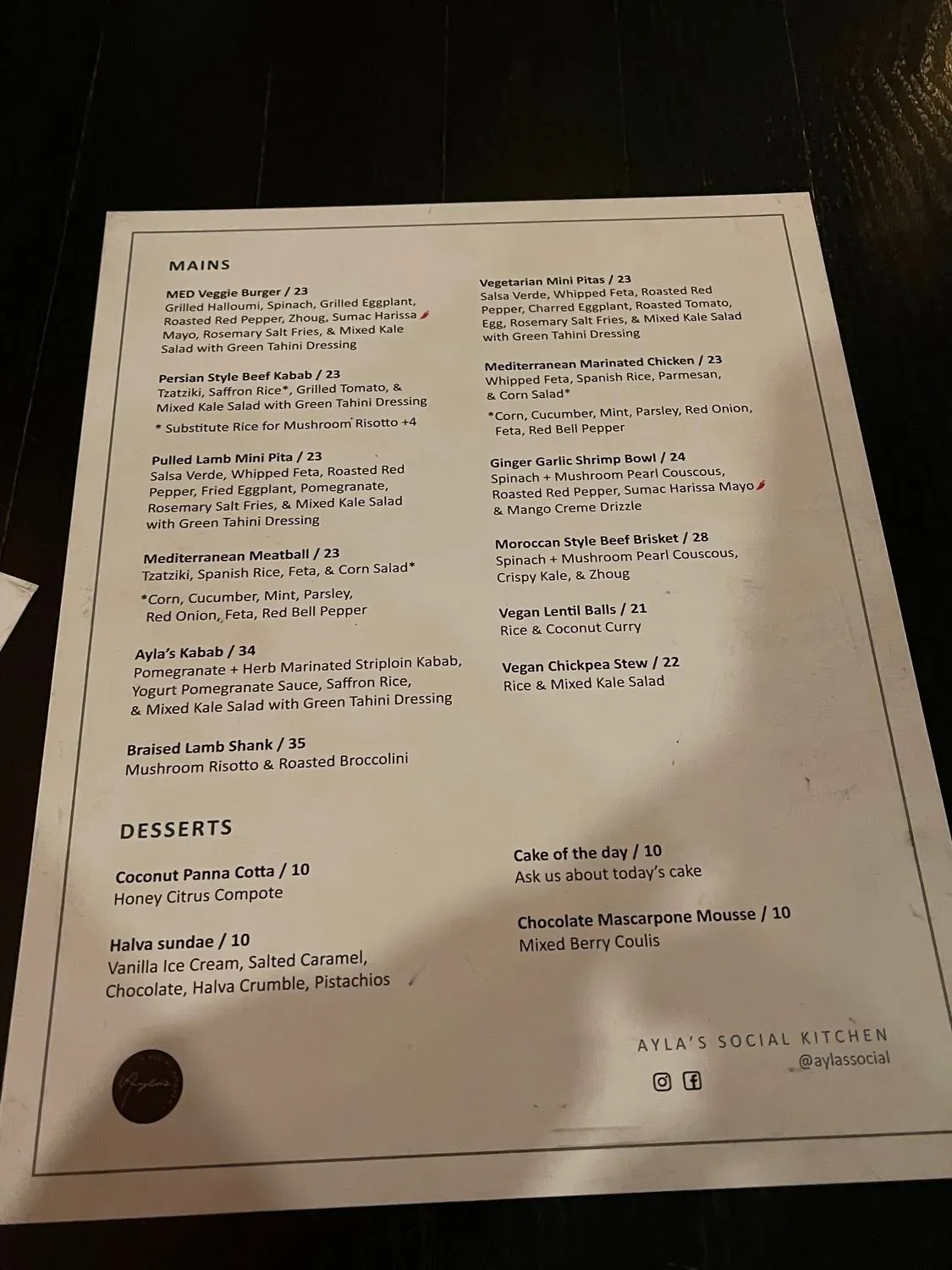 Menu 1