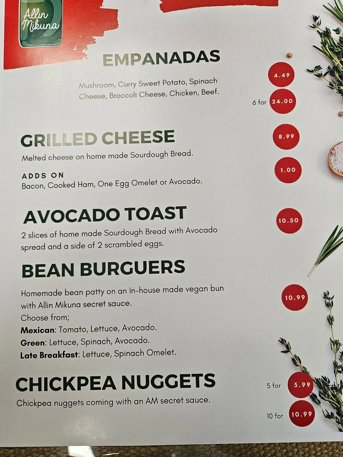 Menu 1