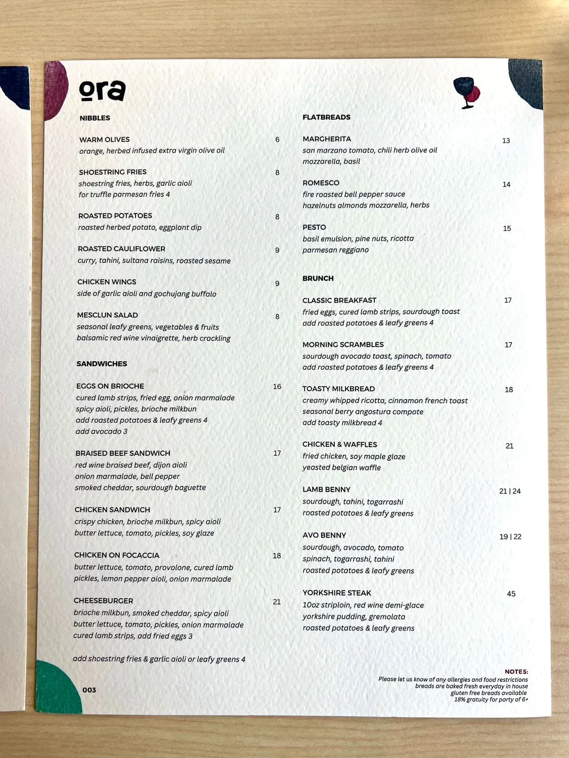 Menu 3