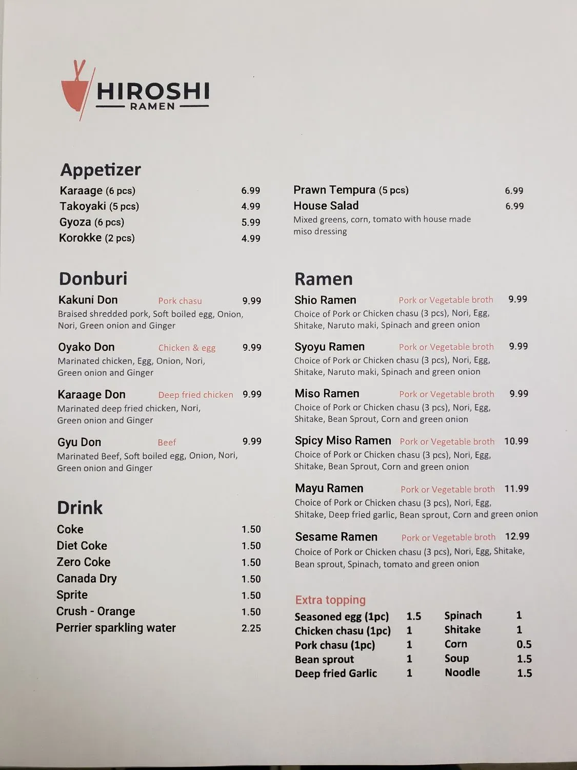 Menu 1