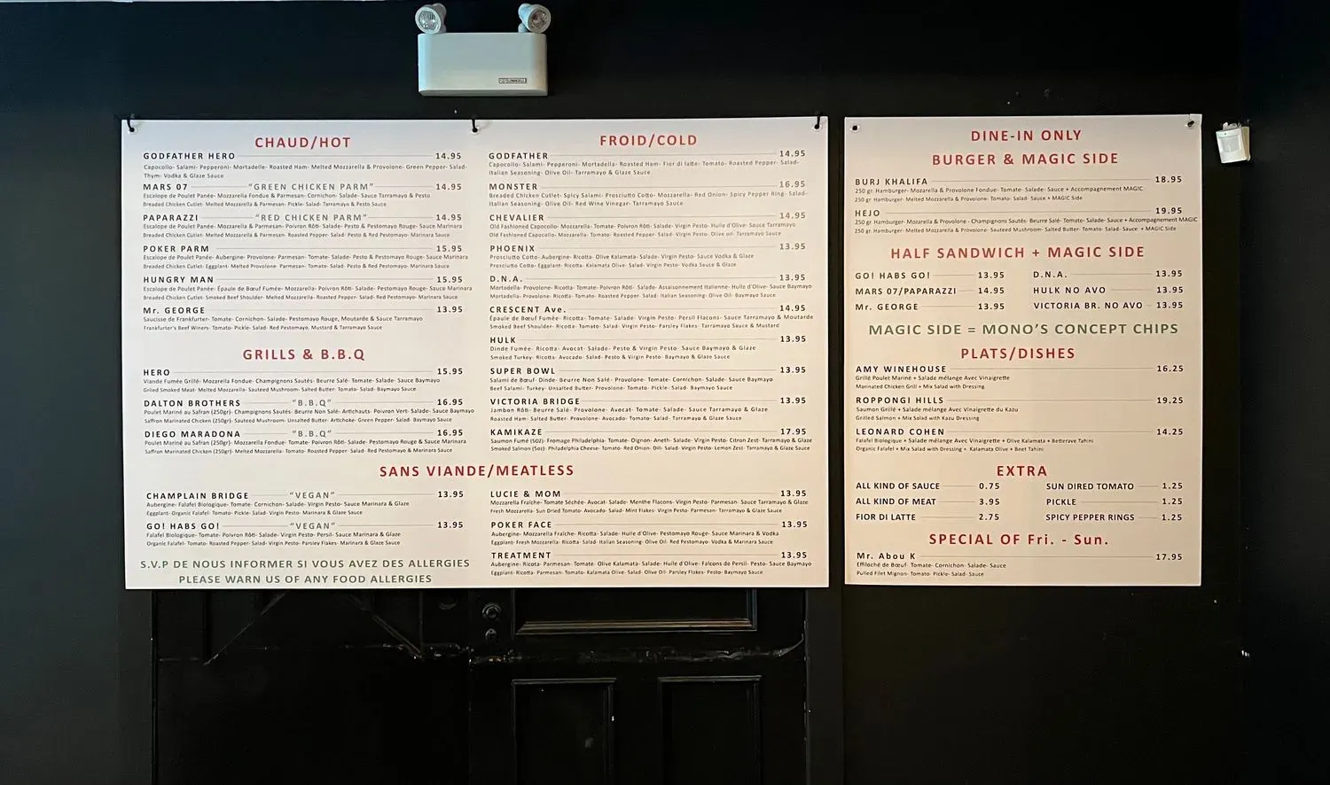 Menu 1