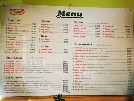 Menu 1