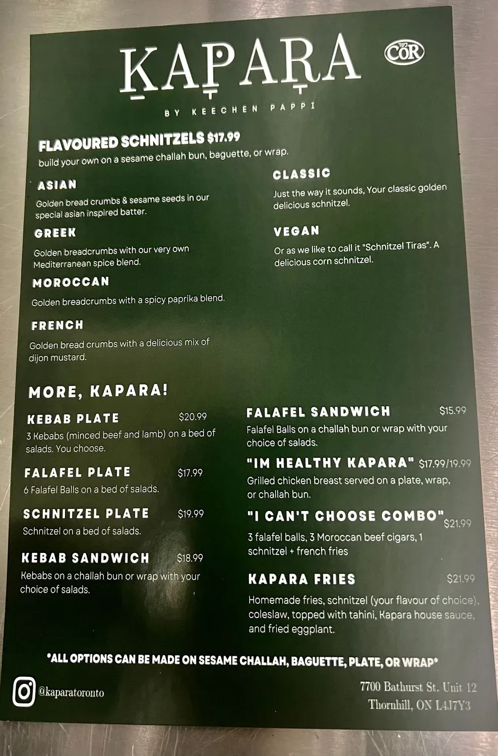 Menu 1